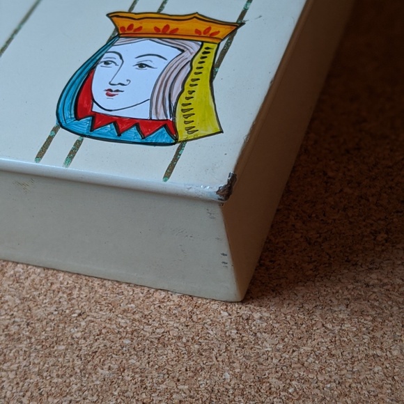 Vintage playing card box - hold 2 decks - perfect gift! - Picture 8 of 11